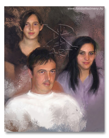 családi portré festmény 4 